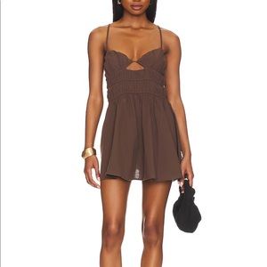 Tahlia Mini Dress in Chocolate